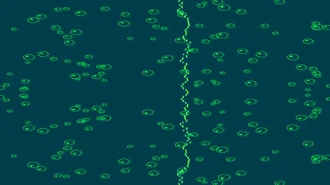 Abstract neon digital data flow background technology visualization loop Stock Footage 339798192