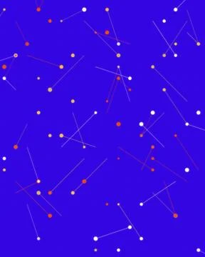 Abstract Neon Digital Network Background with Glowing Dots and Lines on Blu.. イラスト素材