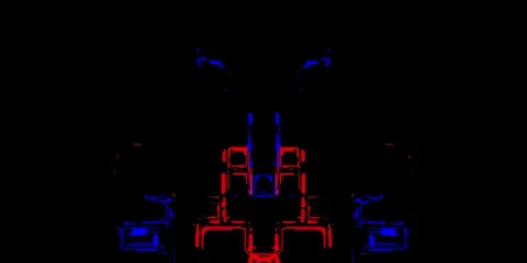 Abstract Neon Digital Pattern with Dark Background Vídeos de archivo 331590435