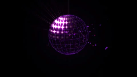 Abstract Neon Disco Specular Vortex Seamless Loop 库存影片 344090432