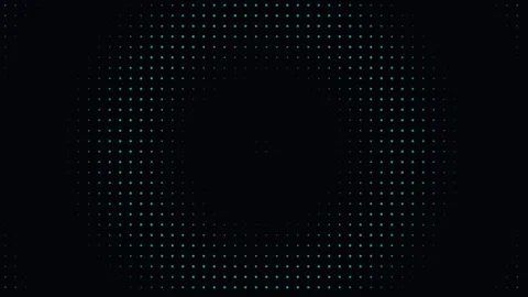 Abstract neon dot matrix with shifting color halftone pattern Stock Footage 335933012