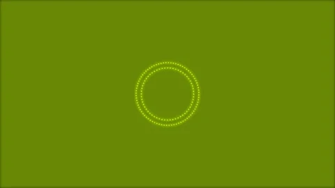Abstract neon dotted circles rotating on vibrant green background seamless .. Stock-Footage 341698589