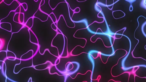 Abstract Neon Electric Waves Flowing - Vibrant Pink Blue Energy Background Stock Footage 333465148