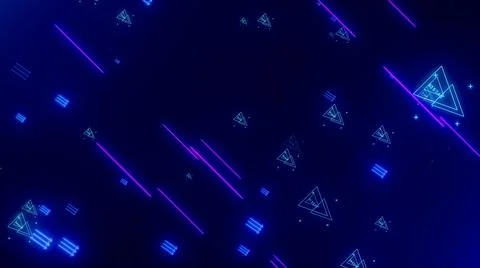 Abstract neon elements on dark background, digital technology concept design. Stock Photos