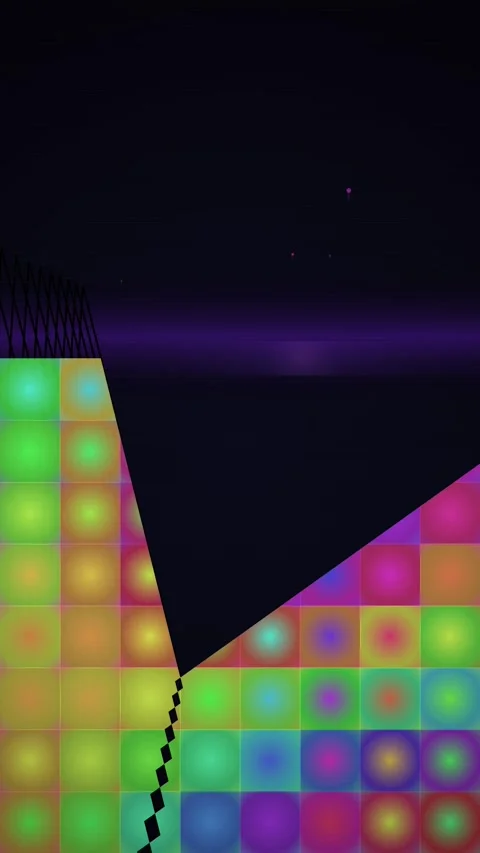 Abstract neon equalizer background with glowing geometric patterns and vibr.. Stock-Footage 345494036