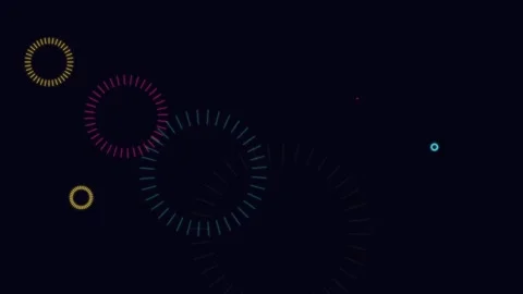 Abstract Neon Fireworks Animation on Dark Background Vidéo 342589630