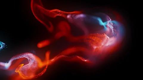 Abstract Neon Fluid Ink Waves with Glowing Particle Effects 4K UHD Motion B.. Vídeos de archivo 344014670