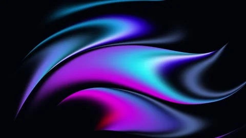 Abstract Neon Fluid Waves Background Loop 4K Stock Footage 341377773