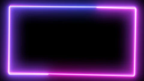 Abstract neon frame, fluorescent light. Loop animation. Video stock 106715906