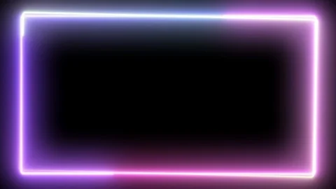 Abstract neon frame, fluorescent light. Loop animation. Video stock 106716020