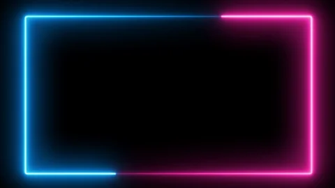 Abstract neon frame, fluorescent light. Loop animation. Video stock 106822179