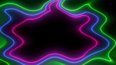 Abstract Neon Frame Stock Footage 284404088