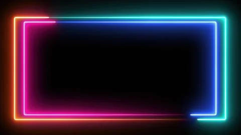 Abstract neon frame Stock Illustration