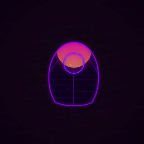 Abstract neon futuristic interface loading screen technology background ani.. Stock Footage 345690675