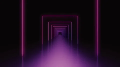 Abstract Neon Geometric Background 4k Stock Footage 111869087