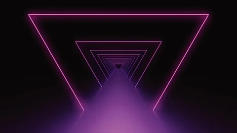 Abstract Neon Geometric Background 4k Video stock 111869106