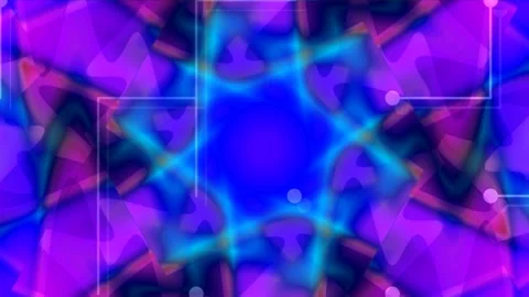 Abstract neon geometric background loop with glowing blue and cyan cyber te.. Stock Footage 335521383