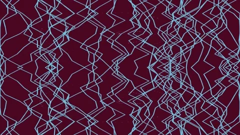 Abstract Neon Geometric Blue Line Pattern Background Loop for Motion Graphics Stock Footage 333440668