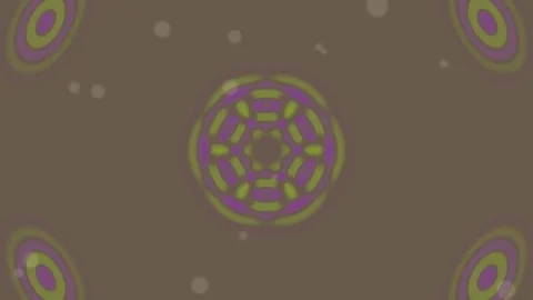 Abstract Neon Geometric Circle Loop on Dark Background Stock Footage 336770272