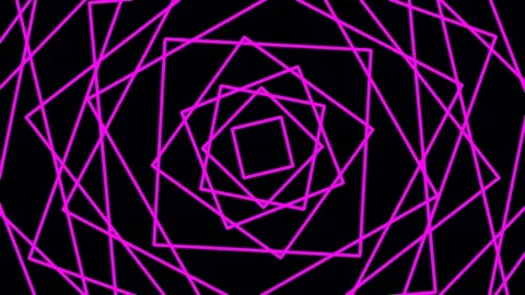 Abstract Neon Geometric Line Pattern Loop for Futuristic Digital Design Stock Footage 340377868