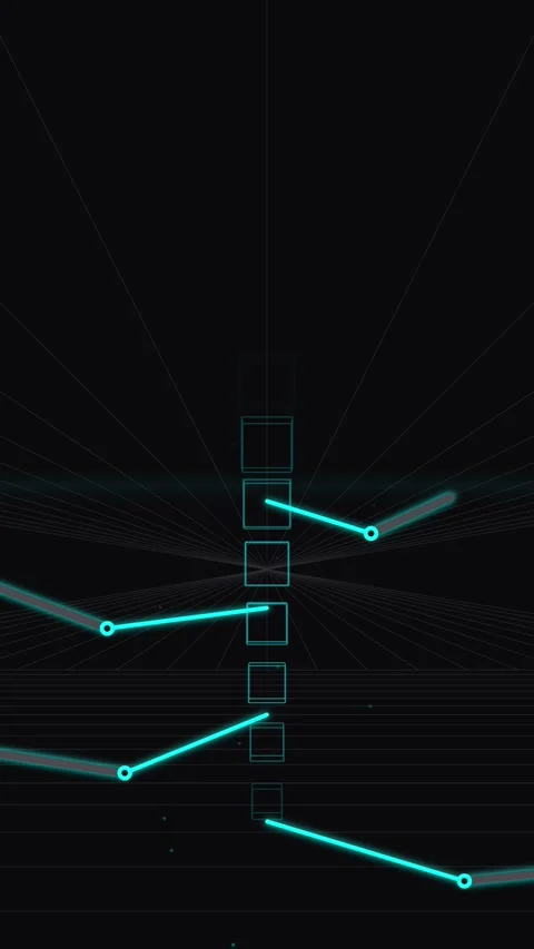 Abstract Neon Geometric Lines and Squares Motion Background Stock Footage 346207447