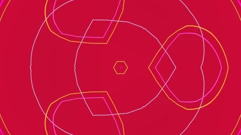 Abstract neon geometric lines background for futuristic tech visualization lo Stock Footage 336507724