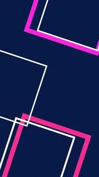 Abstract neon geometric lines create a crisp frame-like pattern over a deep.. Ilustração Stock