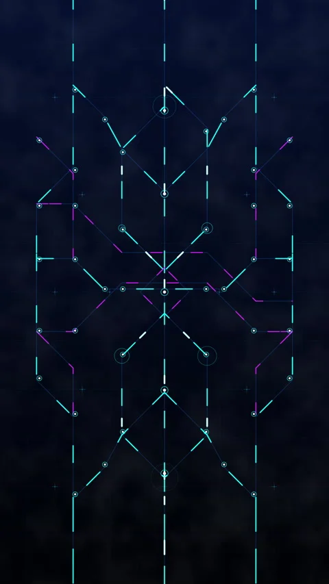 Abstract neon geometric lines motion graphic loop Stock Footage 346647683