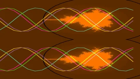 Abstract neon geometric loop pattern for futuristic technology background d.. Stock Footage 339498448