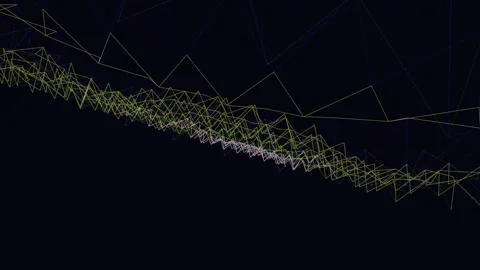 Abstract Neon Geometric Mesh Animation Stock Footage 337444760