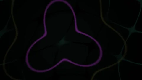 Abstract Neon Geometric Motion Background with Pulsing Light Patterns Stock-Footage 343689142