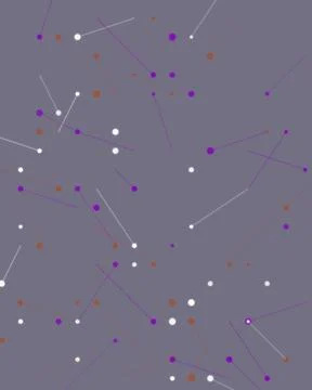 Abstract neon geometric pattern with colorful dots and lines on a dark purp.. Stock Illustration