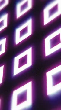 Abstract neon geometric pattern with glowing white diamond shapes on a dark.. 스톡 일러스트