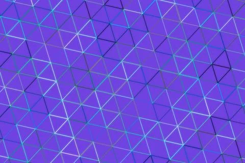 Abstract neon geometric pattern with glowing lines and shapes 库存插图