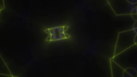 Abstract Neon Geometric Patterns Pulsating with Energy. Stock Footage 334496988