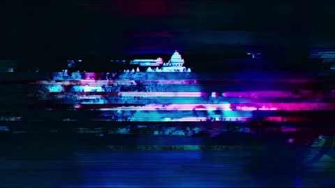 Abstract neon glitch art sequence with vibrant motion and color shifts Stock Footage 317950507