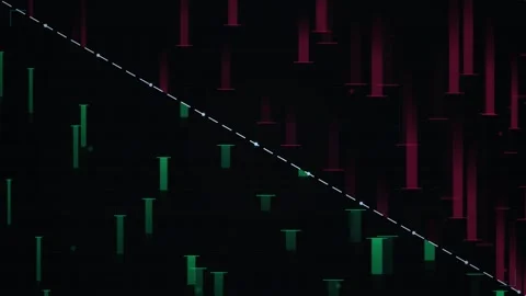 Abstract neon glitch background pattern for futuristic tech videos Stock Footage 346001242