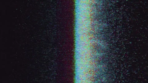 Abstract neon glitch background with vertical digital noise texture, hand d.. Stock Footage 342043643
