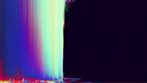 Abstract neon glitch border with vertical color streaks and dark copy space.. Stockbeeldmateriaal 342044849