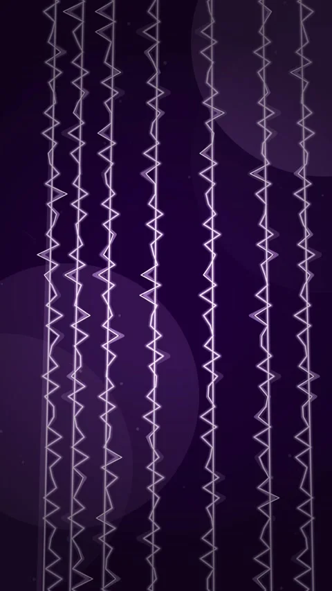 Abstract neon glitch lines pattern on dark purple background Stock Footage 345493407