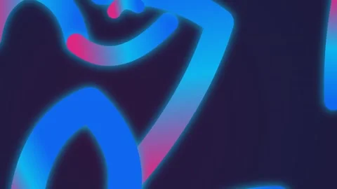 Abstract neon glow background featuring flowing blue pink liquid shapes mot.. Stock Footage 340905476