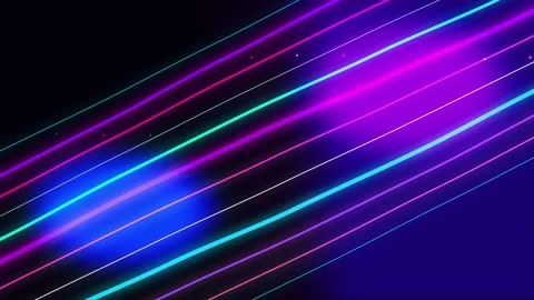 Abstract neon glow digital data stream motion graphic loop with vibrant purple Stock Footage 346736468