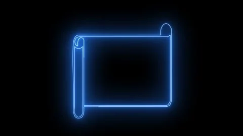 Abstract neon glow frame light effect motion Video stock 330512248