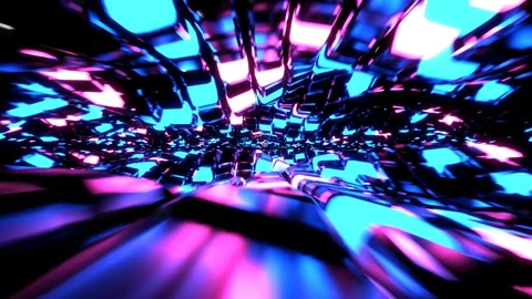 Abstract Neon Glow Futuristic Loop Animation, 4k Video stock 228642102