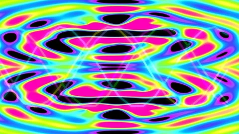 Abstract Neon Glow Lines Background - Futuristic Digital Tech Pattern Animati Stock Footage 339497368