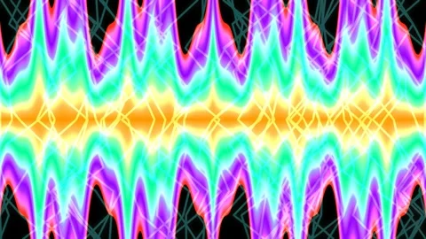 Abstract neon glow wave pattern background for futuristic technology screen.. Stock Footage 337705920