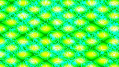 Abstract Neon Glowing Bubble Network Digital Science Connectivity Background Stock Footage 339789857