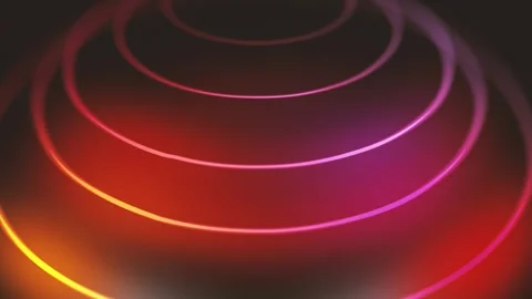 Abstract Neon Glowing Circles Background Video stock 336719411