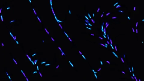 Abstract neon glowing confetti particles move dynamically on black backgrou.. Stock-Footage 341667838