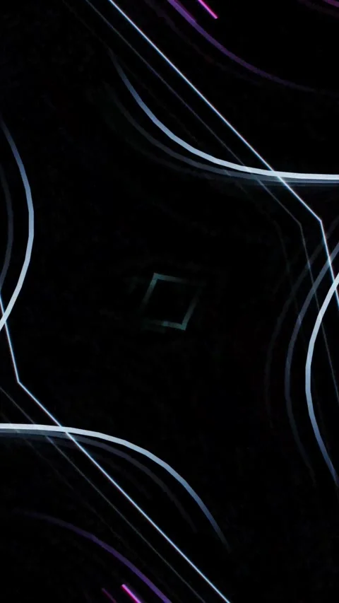 Abstract Neon Glowing Diamond Lines Vertical Background Loop Vídeos de archivo 338187137
